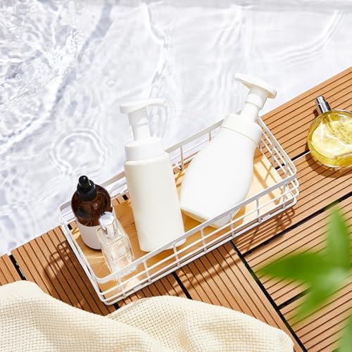 Funrous 2 Pcs Metal Small Wire Basket Wall Hanging Wire Basket Hang Small Bathroom Kitchen Storage Organizer Toilet Pape