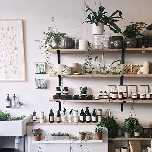 Rustic Shelf Brackets 12 Inches - Shelving Brackets with Mounting Hardware - Heavy Duty Shelf Brackets 12 Inch Shelf Bra