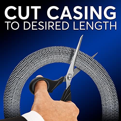 Maximm Cable Management Wire Loom 25ft 1/2 Inch Black and White Split Cord Protector