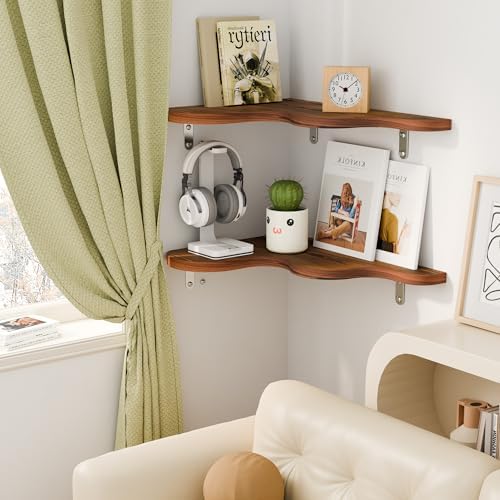 Cute Cloud Shelves, Wavy Floating Corner Shelf, Cloud Corner Wall Shelves with Brackets, Cute Wall Shelves for Nursery D
