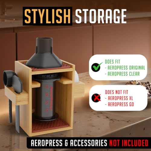 Organizer for AeroPress, Coffee Caddy Stand & Paper Filter Holder - Compact
