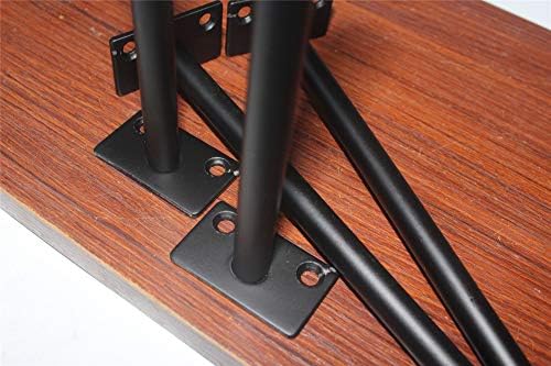 16 Pcs 11" Black Solid Steel Floating Shelf Bracket Blind Shelf Supports - Hidden Brackets for Floating Wood Shelves - C