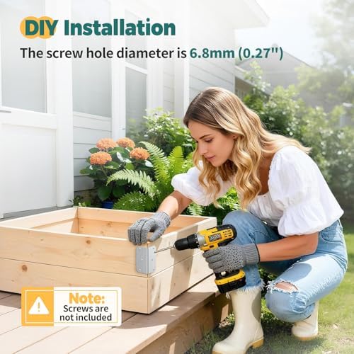 4 Inch Galvanized L Bracket, 90 Degree Corner Brace for Wood, 4"×2"×2" Heavy Duty Angle Bracket for Floating Shelves, Fu