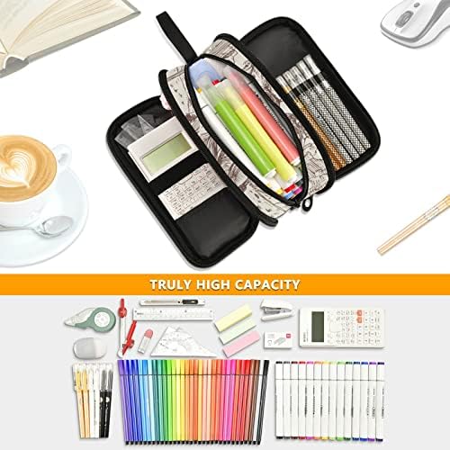 Fisyme Western Desert Cowboy Pencil Case Large Capacity Pen Box Makeup Pouch Holder Organizer Stationery Bag for School Office College Traval Adults