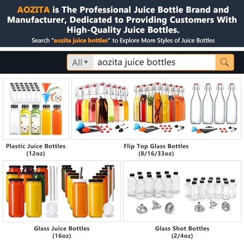 24 PACK, 12 OZ Reusable Thicker Plastic Juice Bottles with Caps, Leakproof