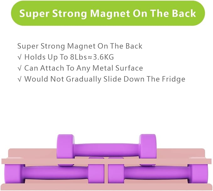 Magnetic Spice Rack with Jars Magnetic Spice Rack for Refrigerator 24 Spice Jars with Label Magnetic Shelves for Fridge 4 Pack Pink