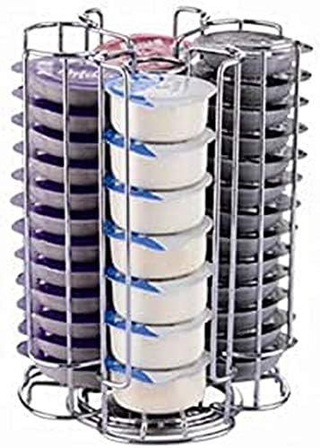 Exzact Coffee Capsule Holder, Max Capacity 52 pods - Rotating Coffee Pod Stand