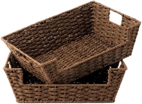 StorageWorks Woven Baskets for Organizing, Large Wicker Storage Basket