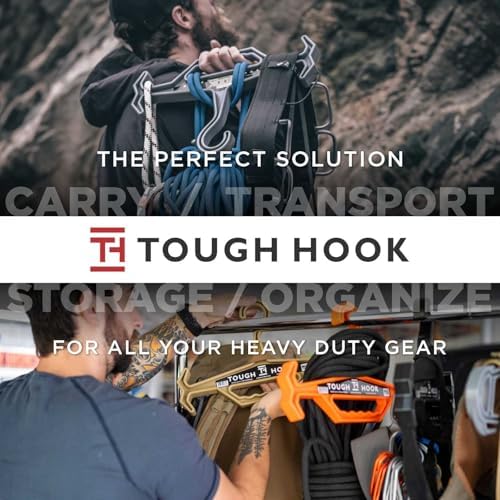 Tough Hook Original Heavy Duty Hangers, USA-Made, Police & Scuba, 2 Black