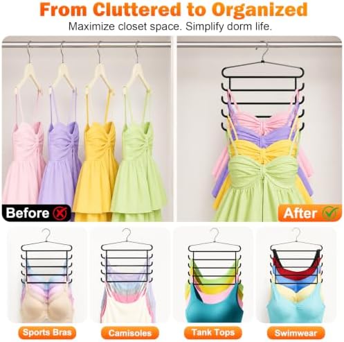HEYHOUSE Heavy Duty 5-Tier Metal Pant Hangers Space Saving Closet Organizer