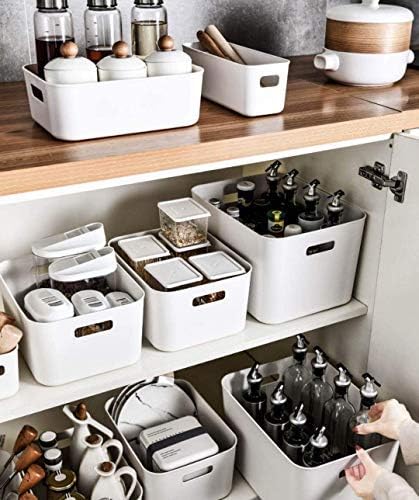 Plastic Storage Bins,Versatile Kitchen Pantry Organization and Storage,for Plastic Storage Container Under Bed,Under Sin