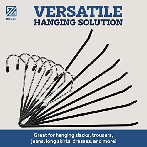 Zober Metal Pant Hangers for Jeans, Clothes Hangers for Pants, 40 Pack