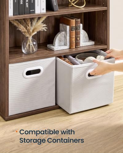 SONGMICS HOME 4-Tier Bookshelf, Narrow Shelving Unit