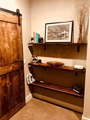 Shelf Brackets 8 Inches, Heavy Duty Industrial Forged Steel Iron Rustic Floating Shelf Bracket, J L Angle Wall Brackets 