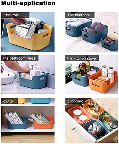 OWill 12-Pack Mixed Plastic Storage Bins and Baskets for Efficient Home Classroom Organization - Small Containers in Mul