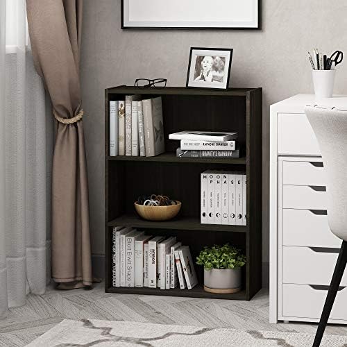 Furinno PASIR Book Shelf, 3-Tier Bookshelf, Storage Shelves Bookcase, 9.7 x 23.7 x 31.5, for Living Room, Bedroom, Home 
