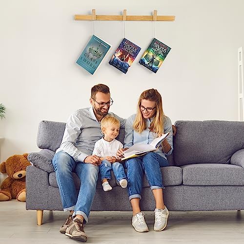 Ash Harbor Wall Book Organizers Hanging Pins - Extra Pins for Floating Shelves Wall Mounted, Extra Hardwood Hanging Pins