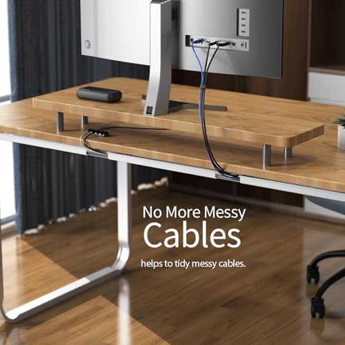 Delamu 6 Pack Safe 15.7in Tidy Cable Management Solution, Protect Kids Pets with Home Office Cable Management Under Desk