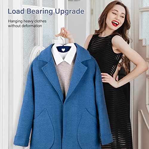 Velvet Hangers Felt Clothes Hangers 50 Pack Blue