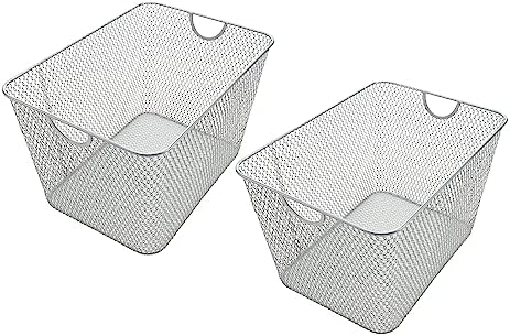 YBM HOME Wire Storage Baskets for Shelves, Cabinets, Pantry, Countertop, Open Mesh Storage Basket for Organizing Food Su