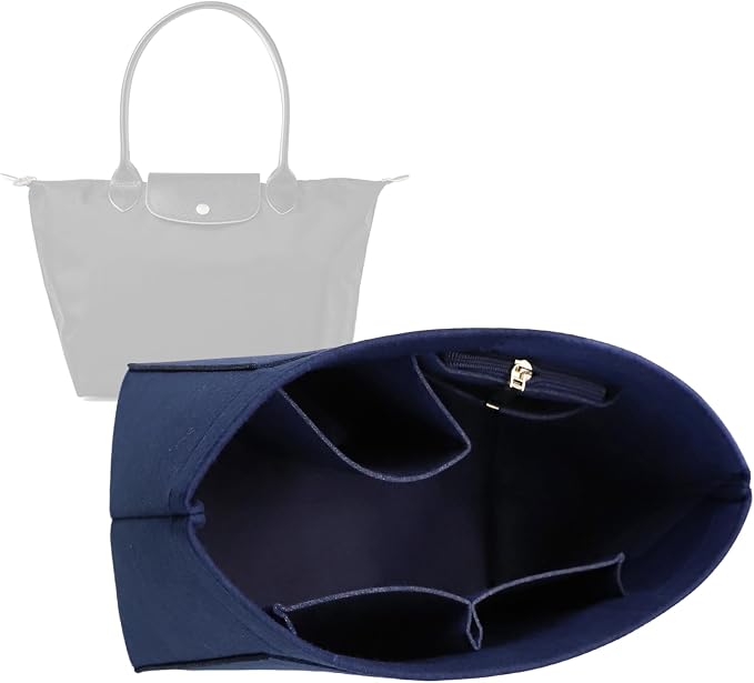Lckaey Purse Organizer for Le Pliage Handbags insert Organizer insert 1012blue-L