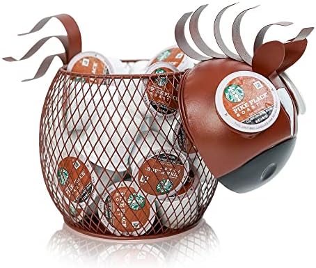 Made Easy Kit Coffee Pod Organizer - Home Coffee Bar Functional Décor - Café Station Countertop Storage Accessories (Bro