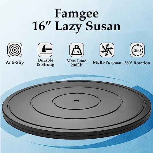 16 Inch Lazy Susan Turntable Heavy Duty Rotating Swivel Stand Lazy Susan with Steel Ball Bearings for Flat Panel Monitor