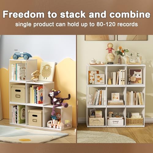 Dmevkic 2 Cube Organizer Bookshelves DIY Variable Stackable Cube Storage Organizer for Kid Bedroom,Living Room,Small Boo