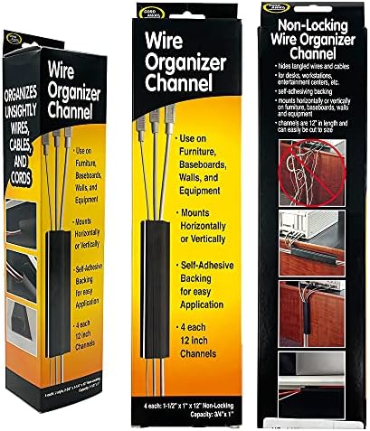 Electriduct Large J Channel Cable Raceway Self Adhesive Desk Cord Organizer and Wire Manager for Computer, Gaming and En