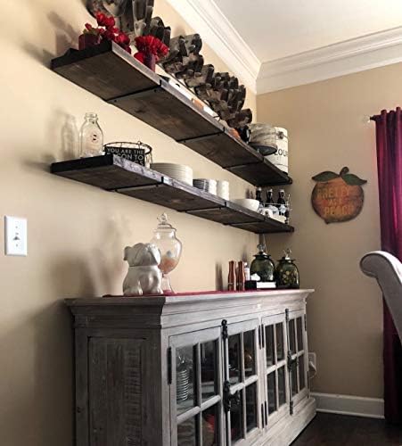 Shelf Brackets 12 Inch for Shelves, Rustic Shelf Supports, Heavy Duty Hook Iron Shelf Brackets, J Bracket, Industrial Sh