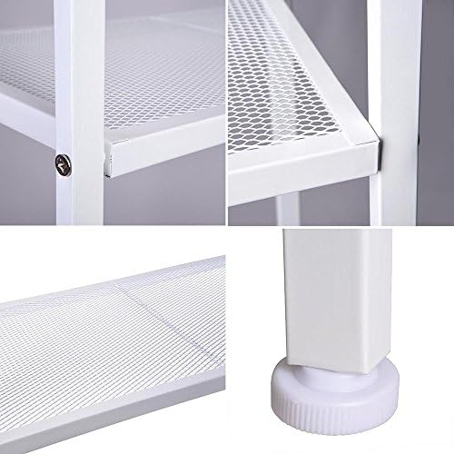 Azadx Ladder Shelf Bookcase, 4-Tier Multipurpose Iron Widen Ladder Bookshelf Plant Storage Organizer Rack, Shelf Display