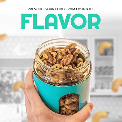 Venoly Stainless Steel Food Storage Canisters For Kitchen | 4 Piece Set of Airtight Kitchen Canisters | BPA-Free and Foo