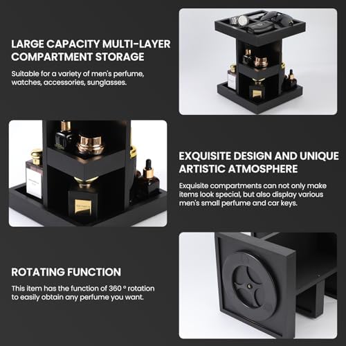 EXIN DECHEN Cologne Organizer for Men,Cologne Stand,Birthday Gifts for Men