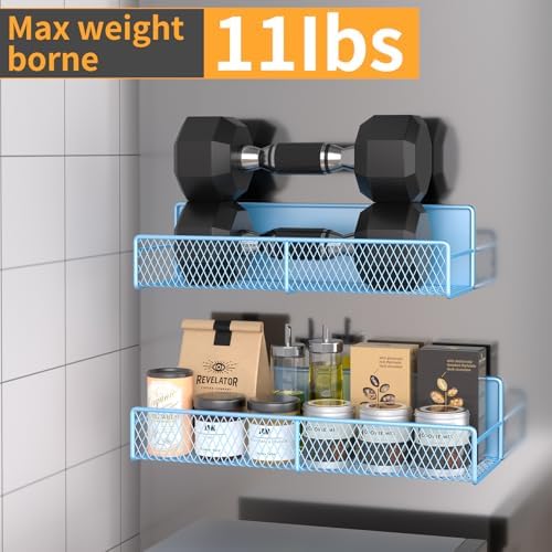 DTUQYX Magnetic Spice Rack for Refrigerator, 4 Pack 100% Metal Strong Magnet Fridge Shelves, Space Saving Spice Organize