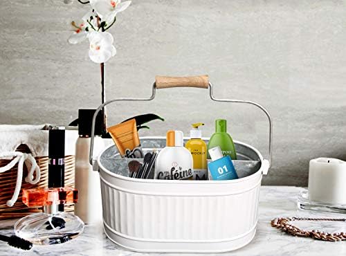 Alpha Living Home Silverware Caddy White Heavy Duty Alloy Utensil Organizer