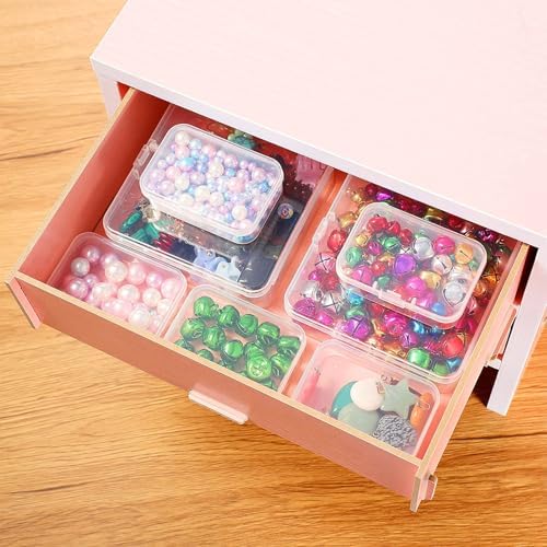 Jetec 30 Pieces Small Clear Plastic Storage Box, 2.5 x 2.5 x 1.6 Inch