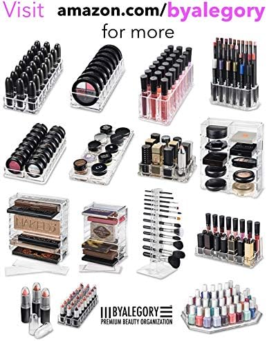 Acrylic Makeup Brush Organizer Slim Handle Storage Holder 26 Space Organization Cosmetic Storage Display Case Refillable