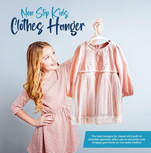 Utopia Home Kids Hangers 160 Pack – 11.5 Inch Baby Closet Hangers White