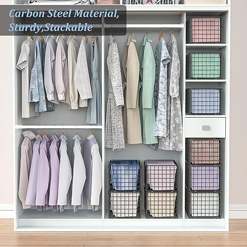 Retreat & Renew 2 Pack Metal Wardrobe Clothes Organizer,Drawer Organizers for Clothing,Closet Separation Storage Box for