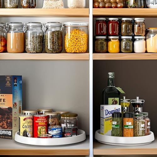 Simple Houseware Lazy Susan Spice Organizer Rotating Tray, 4-Pack