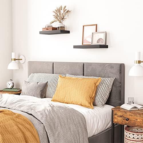 HOOBRO Floating Shelves for Wall, Wall Mounted Shelf Set of 2, 15.7" Hanging Shelf with Invisible Brackets, for Wall Dec