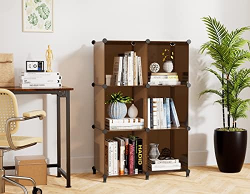 6-Cube Storage Organizer, Closet Organizer Storage Shelf Bookcase Bookshelf with Metal Hammer, Storage Cubes Organizer C