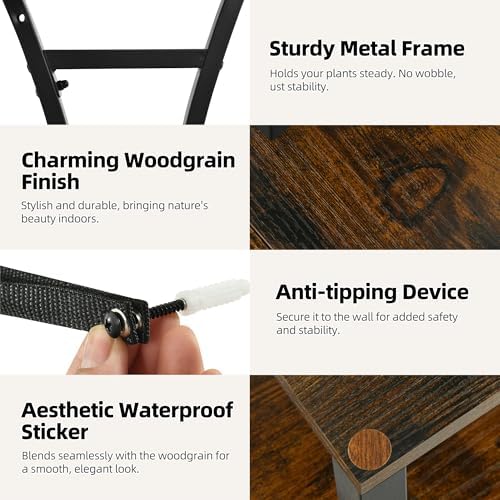DWVO Tall Bookshelf with LED Light