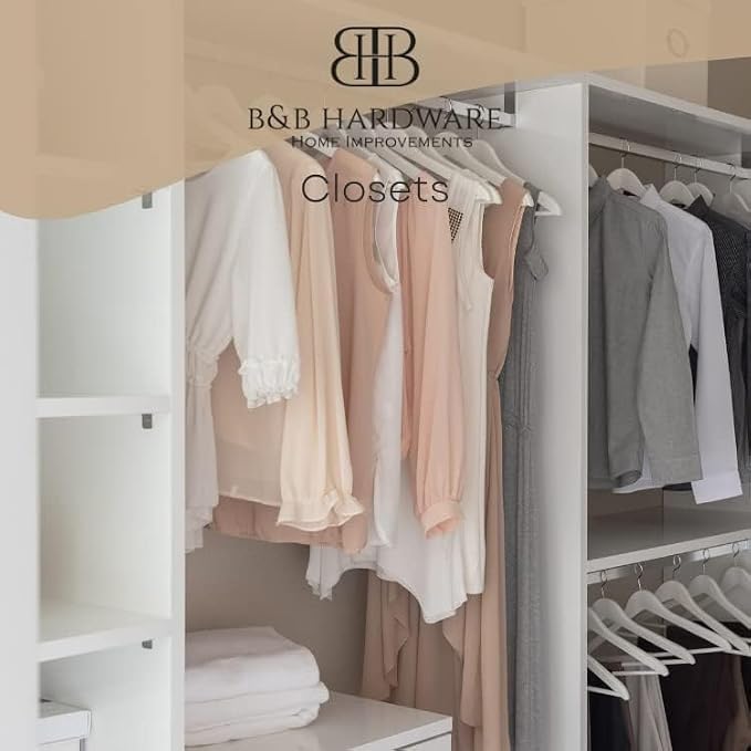 B&B HARDWARE Cabinet Shelves - Melamine 3/4'' Thick - Custom Organize Space with Stylish Cabinet Melamine Shelves - Perfect Solution for Home & Office - Cut to Size (8" Depth X 16 Inches Length)