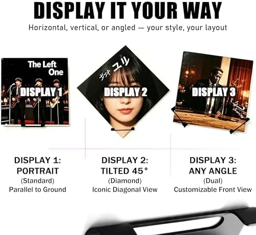 Vinyl Record Wall Mount Shelf, Custom Multi Angle Display, 20 Pcs