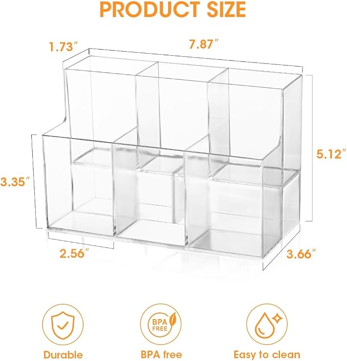 AIEVE Drink Packet Organizer, 2-Tier Water Flavor Packet Holder for Pantry Storage, Acrylic Drink Mix Organizer Hydration Powdered Mixes Holder Container for Cabinet Kitchen Storage