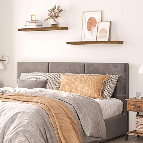 HOOBRO Floating Shelves for Wall, Wall Mounted Shelf Set of 2, 31.5" Hanging Shelf with Invisible Brackets, for Wall Sto