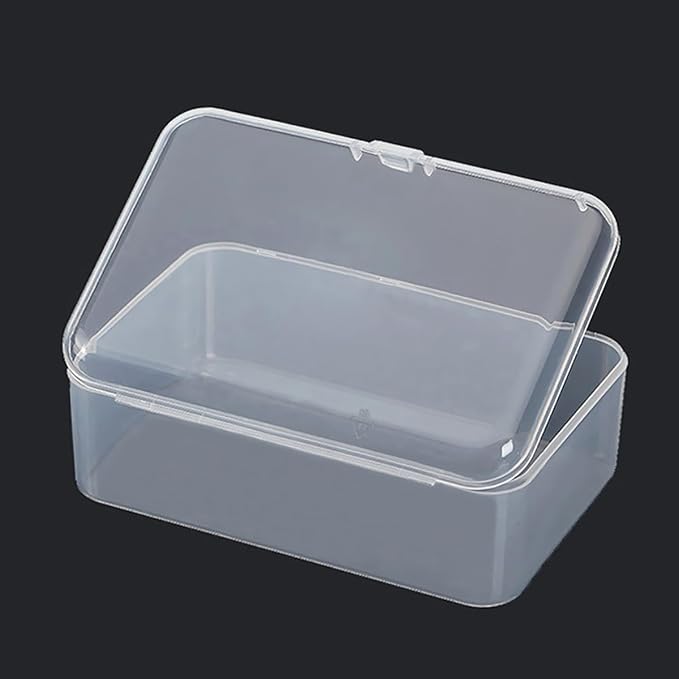 12 Pack Rectangular Clear Plastic Organizer Storage Box Containers (3.54 x 2.36 x 1.38 inch) with Lid for Beads and More