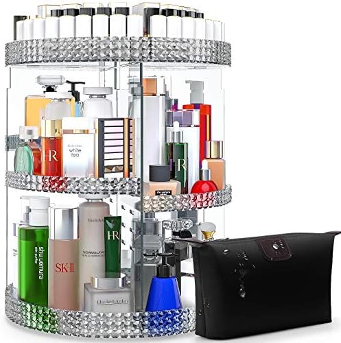 Awenia Makeup Organizer 360-Degree Rotating Plus Size, Adjustable Makeup Storage, 7 Layers Large Capacity Cosmetic Stora