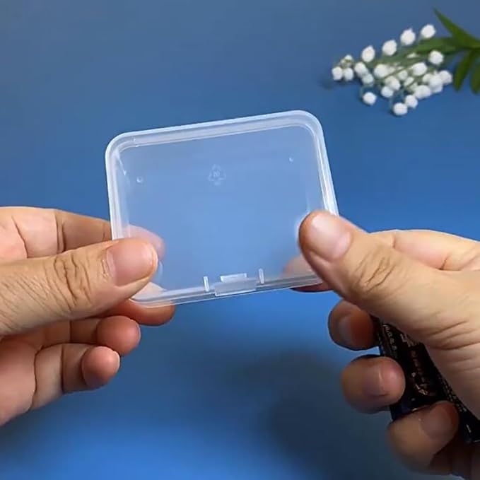 12 Pack Rectangle Small Plastic Containers (2.84 x 2.21 x 0.95 Inch), Small Plastic Containers, Mini Bead Organizer for items, Crafts, Beads, Coins, Jewelry and Business Cards